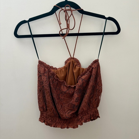 H&M Halter Lace Cropped Top - Picture 2 of 2